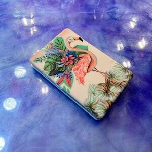 Tropical Flamingo Compact Mirror Makeup Kitschy Graphic y2k Inspired Novelty